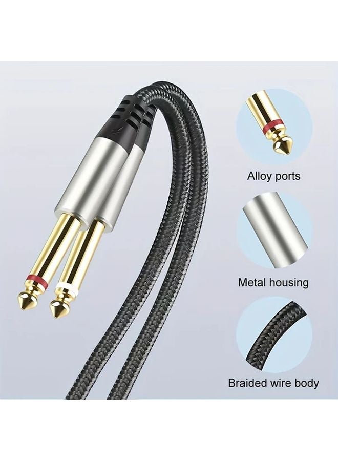 10m 3.5mm TRS to Dual 1 4 TS Mono Y Splitter Audio Cable - Image 3